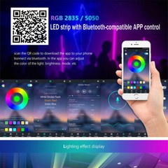 5050 RGB LED strip with Bluetooth-compatible APP controller kit 16.4 ft 32.8 ft