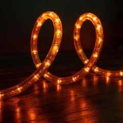 Orange 8-Mode LED Outdoor Waterproof Rope Light 10′ 25′ 50′ 100′ 150′ 300’ft