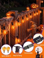 Xingzd 25 LED Outdoor String Lights, 25Ft Halloween Decoration Lights