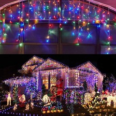 Christmas Lights Outdoor Decorations 96-960 LED 8 Modes Curtain String Light US