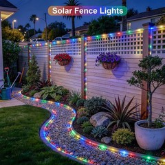 39FT Solar Rope Lights Outdoor Waterproof LED Garden Fairy Light PVC Tube Light