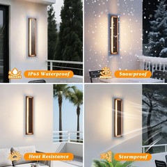 Zsmaiku 24 In Long Outdoor Led Wall Lights Modern Exterior Garage Wall