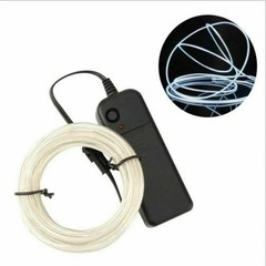 Battery Operated Neon LED Lights Glow EL Wire String Strip Rope Tube Party Decor