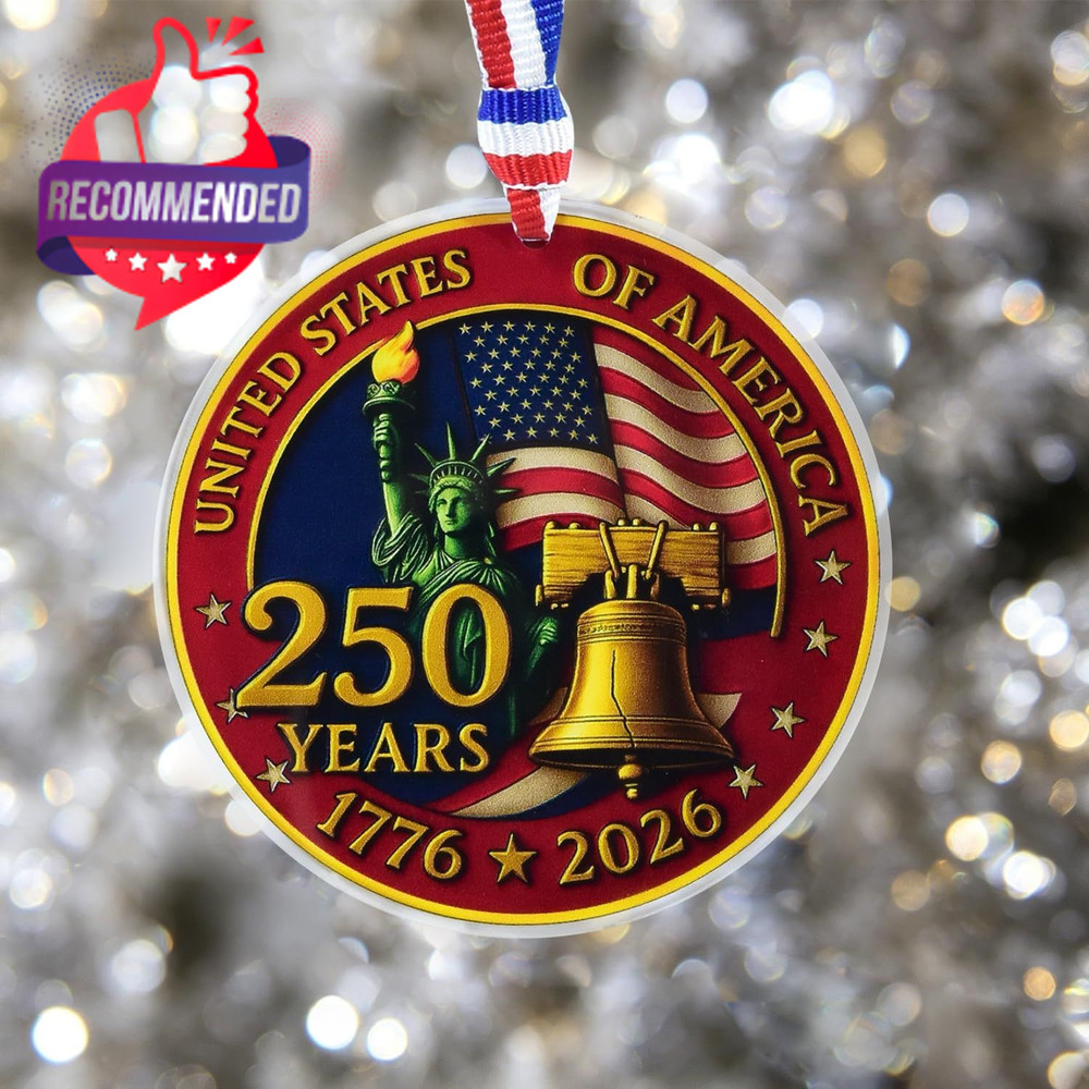250 Anniversary Usa Ornament, United States 250 Years American Anniversary