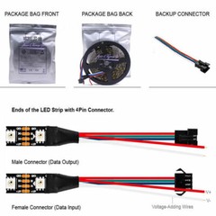 WS2813 WS2815 DC5/12V LED strip Dual-Signal 5050 RGB Individual Addressable 5M