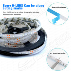 2835 LED RV Marine Boat 16.4 Feet Flexible Green LED Strip Tape Lights Fishing