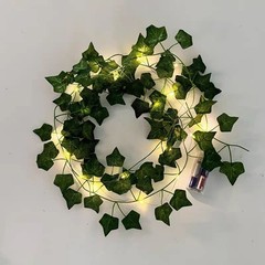 LED Ivy Vine Garland String Lights Artificial Hanging Green Leaves Wall Decor