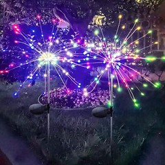 LED Solar Fairy Firework Lights Outdoor Garden Decor Waterproof Path Lawn Lamp