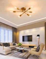 Modern-Industrial Style Indoor Chandelier,Flush Mount Ceiling Light Modern Pend