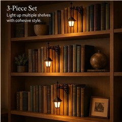 Mini Library Lantern Bookshelf Lamp Book Shelf Lighting Decor Night Light