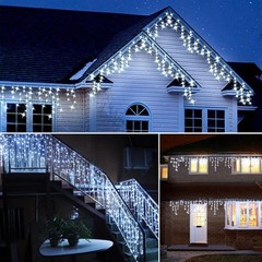 Christmas Lights Outdoor Decorations 96-960 LED 8 Modes Curtain String Light US