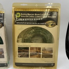 3 Hampton Bay Decorative Lighting Super Bright Rope Light Kit Clear 18 Ft. New
