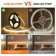 USB 5V COB LED Strip Super Thin 8mm 320LEDs/m Soft Flexible FOB Light Bar Decor