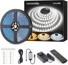 20-40ft Tunable LED Strip Light RF Control DIY Decor Super Bright Warm/Daylight
