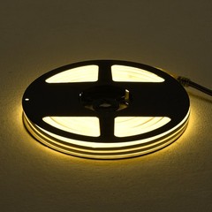 DELight 10FT Warm White Cuttable IP65 Neon Rope Lights LED Strip Light AC 110V