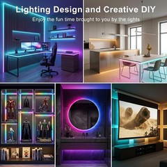 314.96inch Smart RGB LED Light Strip With App Control, Music Sync Color Changing