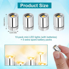 10Pcs Miniature Led Lights, Tiny Small Led Lights Battery Powered Balloon Mini S