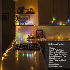 LED String Lights – 2-Pack of 32Ft USB Lights with 100 LED Bulbs per Strand – Wa