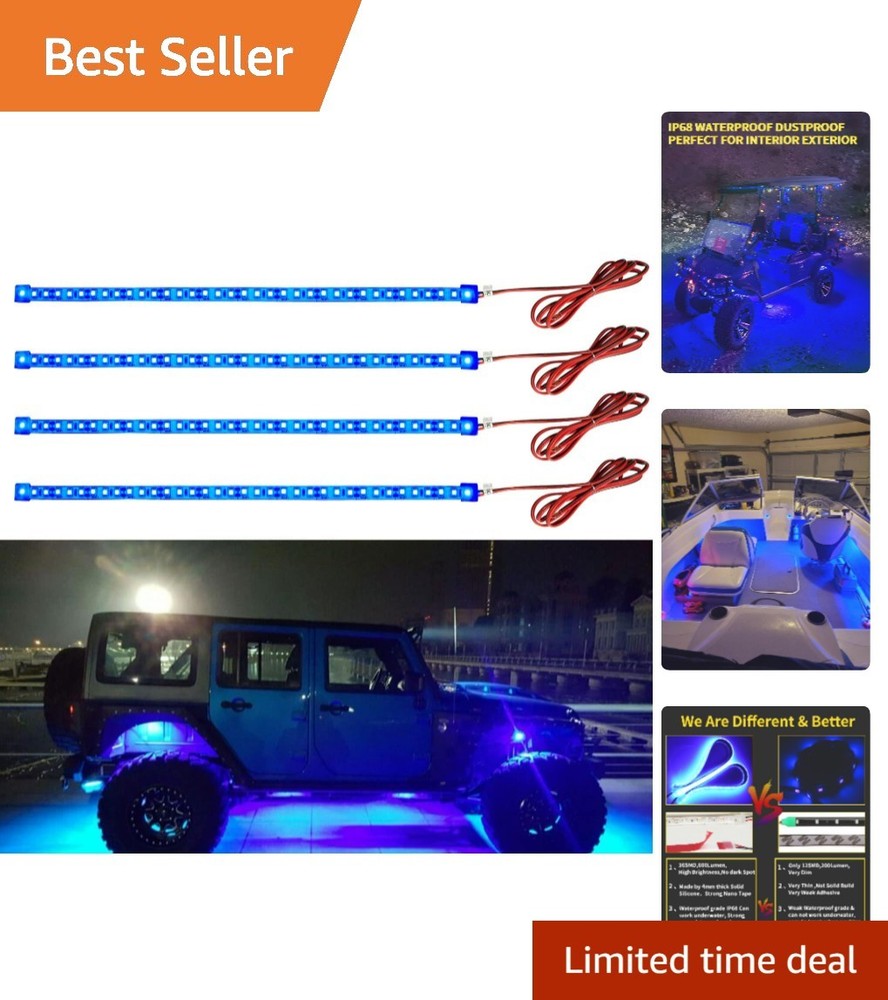 Waterproof Blue LED Strip Lights – Perfect for Cars, Boats & Motorcycles