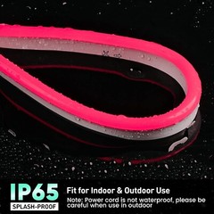 Gzbtech Flexible LED Neon Rope Lights 33FT,AC 110-120V Waterproof Neon Strip Lig