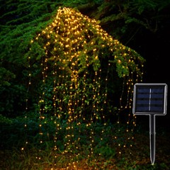Outdoor LED Solar Lights Waterfall String Fairy Icicle Lights Party Garden Decor