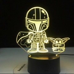 BABY YODA Mandalorian 3D LED Star Wars Night Light Night DISNEY