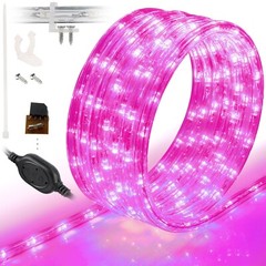 Pink LED Outdoor Waterproof Rope Light, Exterior Lighting, 10′ 25′ 50′ 100’ft