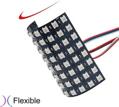 DC5V WS2812B 5050 RGB Flexible LED Panel Matrix Display Screen Addressable Light