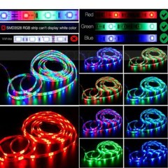 5050 3528 RGB SMD LED Strip Light WiFi IR BT Remote DC12V Power Supply