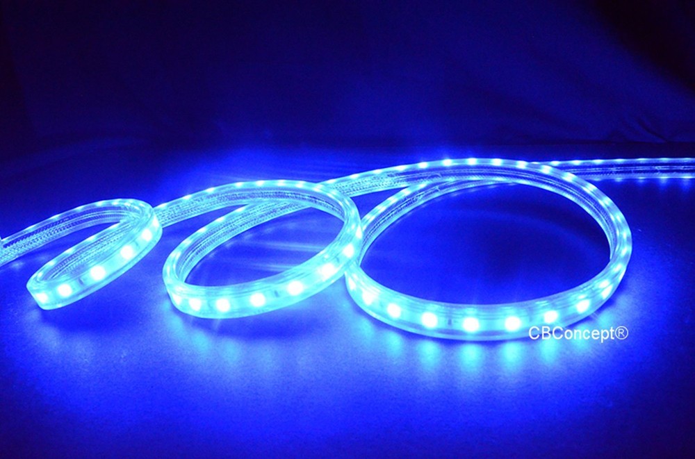 UL Listed,6.6 Feet,BLUE,Dimmable,Super Bright 1800 Lumen 120Volt Flat LED Strip