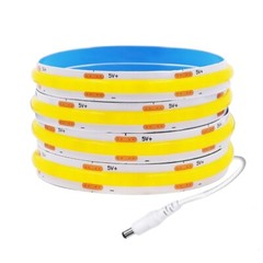 COB LED Strip Light 5V 320LEDs/M Motion Sensor Dimmable Flexible DIY Backlight