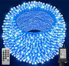 Guirnalda de luces LED azules de 355 pies con 900 luces, perfecta para árboles e