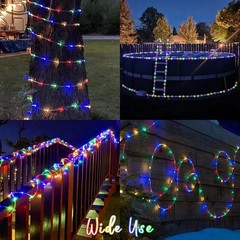 100 LED Solar Rope Lights Outdoor Garden Decor Pathway Waterproof String Lights