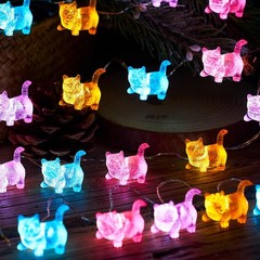 Cat Decor Indoor Fairy String Light 10 FT 30 LED Battery/USB Operated Kids