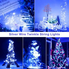 200/300 LED Fairy String Lights Solar/USB Twinkle Copper Wire Xmas Party Decor