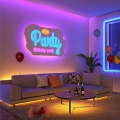 16.4ft WiFi RGB Rope Lights with Music Sync, Waterproof Flexible Dimmable Sma…