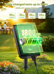 58FT Solar String Lights Outdoor, IP65 Waterproof, Remote, Timer | Patio Lights