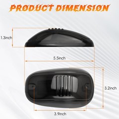 Cab Roof Marker Light Black Smoked Lens 12 LEDs Cab Clearance Light 5 Pcs Roo…
