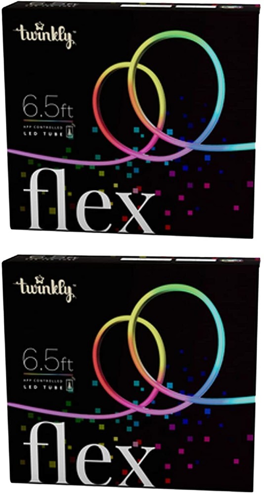 Twinkly Flex LED Light Tube, 16 Million Colors, App Controlled, 6.5′ (2 Pack)