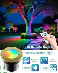 RGB Ground Light Outdoor, 12V Low Voltage Color Changing RGBW MR16 LED Bulb, …