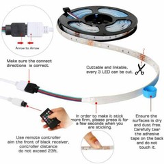 5M 300 LED Strip Lights 3528 5050 SMD RGB Ribbon Tape Roll Waterproof DC 12V