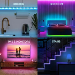 100Ft LED Strip Lights, with 44 Keys Remote Control, Dimmable RGB Color Changing