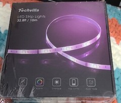 Techvillev LED Strip Lights 32.8ft, RGB Color Changing LED Lights