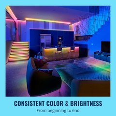 WiZ – Bundle – RGBIC LED Strip 5m Plus 2 60W A19 Color Bulbs – Cont… Fast Ship