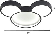 Xindar Modern Led Ceiling Light Acrylic Cartoon Mickey Mouse Flush Mount Light