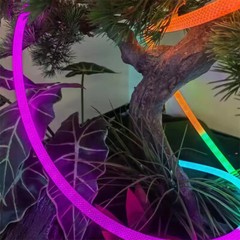 5V 6.56ft WS2811 USB RGB Neon LED Light Strip Home Decor 360 Round Reticulate