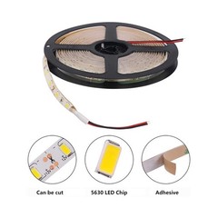 16FT Super Bright Cool White 6000K 5630 SMD 300 LED Strip Lights Flexible DC 12V