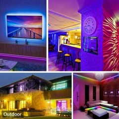 65.6FT RGB Led Strip Lights Waterproof Flexible with 44 Keys Remote 12V US Power