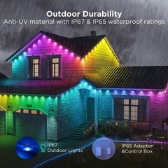 Govee 100ft RGBICW White Permanent Outdoor Lights Elite with 72 LED Lights
