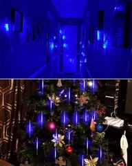Lights Outdoor UL Listed Blue Falling Rain Drop Lights IP65 Waterproof 10 Tubes